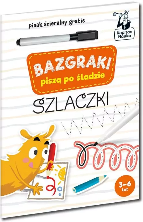 Szlaczki. Bazgraki piszą po śladzie. Kapitan Nauka - tantis.pl