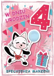 Karnet urodziny 4 B6 z kopertą