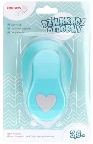 Dziurkacz ozdobny. Serce 3,8cm MIX - tantis.pl