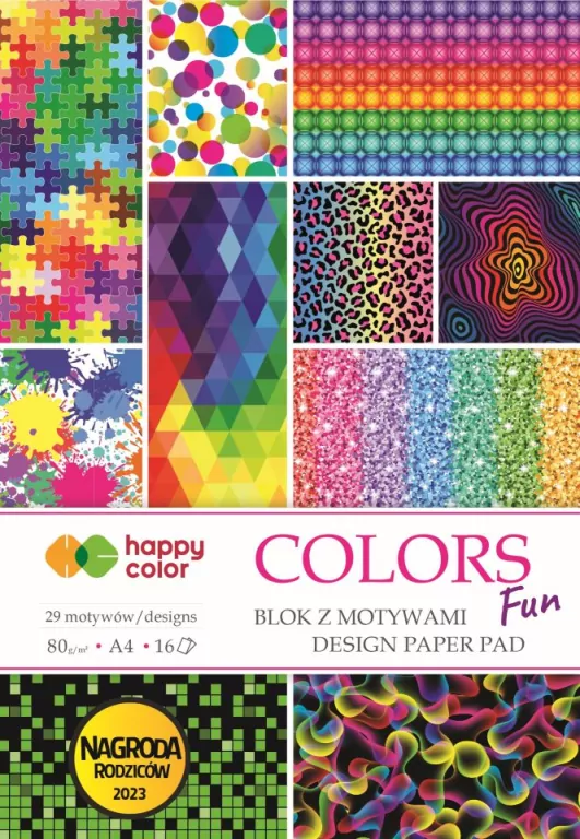 Blok z motywami Colors Fun A4/16K HAPPY COLOR - tantis.pl