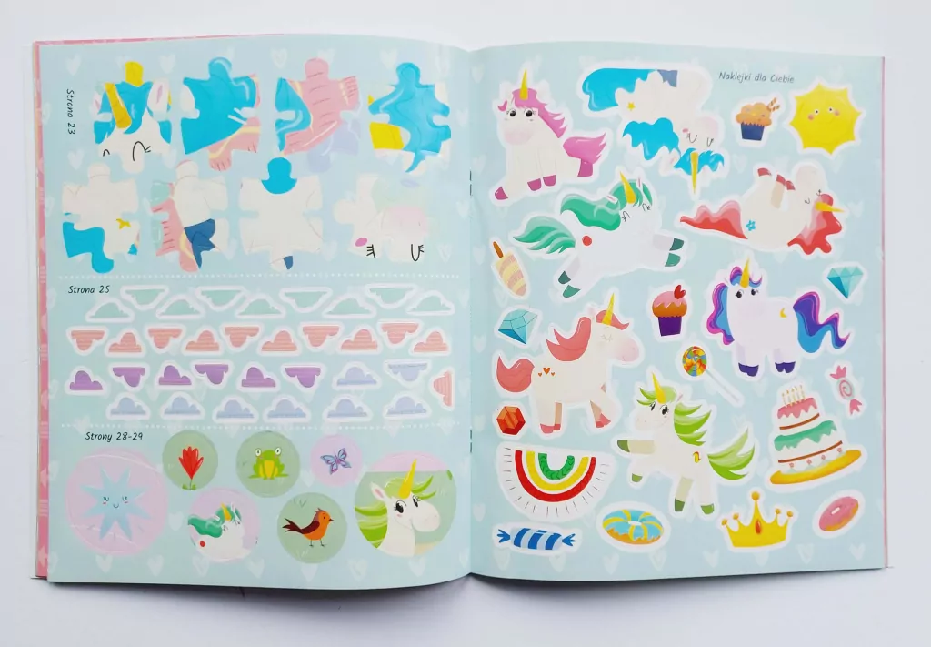 Moje Jednorożce. Czary i magia. Zadanie przyklejanie. Cz.2 - tantis.pl