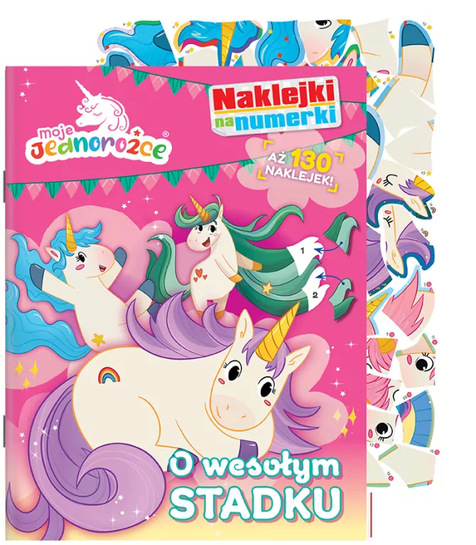 Moje Jednorożce. O wesołym stadku. Naklejki na numerki. Cz.1 - tantis.pl