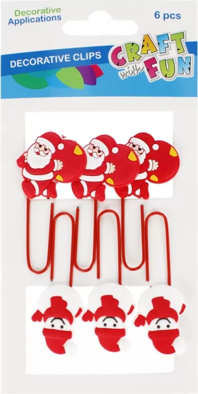 Ozdoba dekoracyjna spinacz ozdobny 6 szt. Boże Narodzenie - tantis.pl