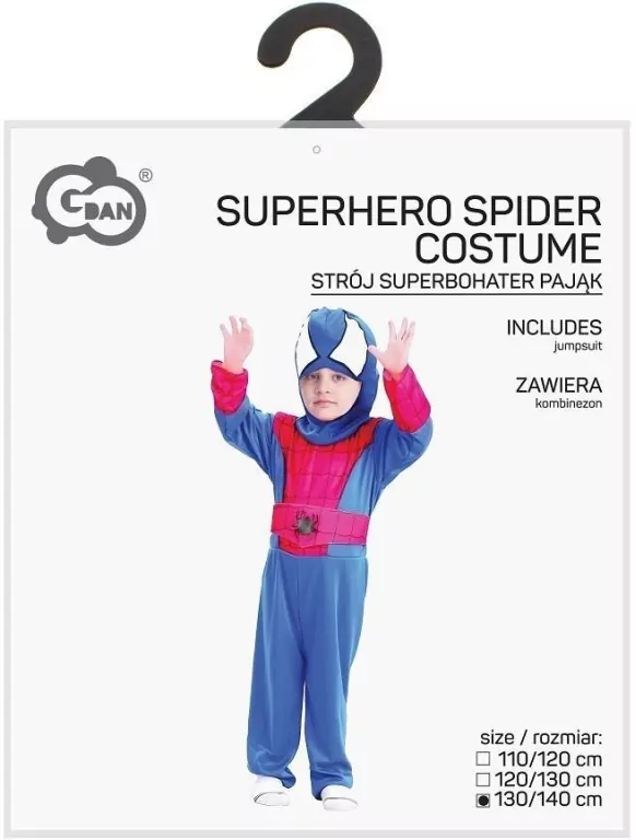 Strój dla dzieci Superbohater Pająk 130/140cm - tantis.pl