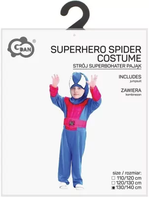 Strój dla dzieci Superbohater Pająk 130/140cm