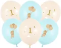 Balony Myszki z cyferką 1 Light Blue 30cm - tantis.pl