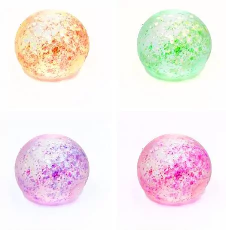 Piłeczka do ściskania 6cm z brokatem p12 mix cena za 1 szt - tantis.pl