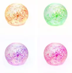 Piłeczka do ściskania 6cm z brokatem p12 mix cena za 1 szt