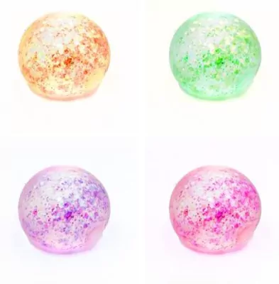 Piłeczka do ściskania 6cm z brokatem p12 mix cena za 1 szt