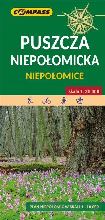 Puszcza Niepołomicka. Niepołomice. Mapa i plan miasta 1: 35 000 / 1:10 000 - tantis.pl