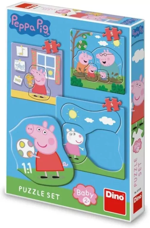 Puzzle Baby 3w1 Świnka Peppa - tantis.pl