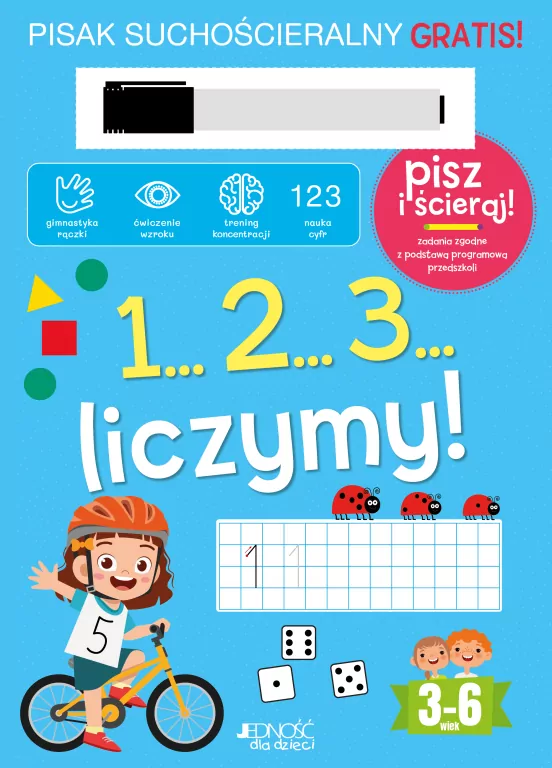 1...2...3... Liczymy!. Książka z pisakiem suchościeralnym - tantis.pl