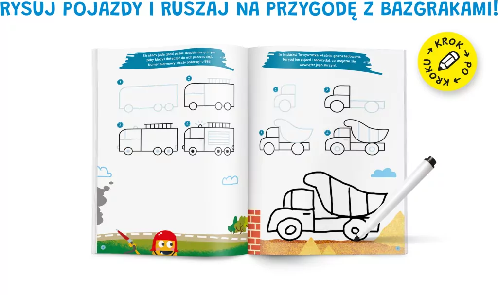Kapitan Nauka. Bazgraki uczą się rysować. Pojazdy - tantis.pl