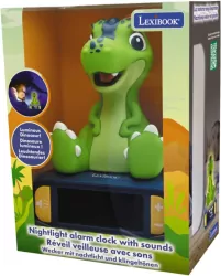 Lexibook. Lampka nocna, budzik cyfrowy RL800DINO