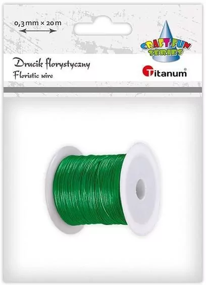 Drucik florystyczny 0,3mm 20m zielony - tantis.pl