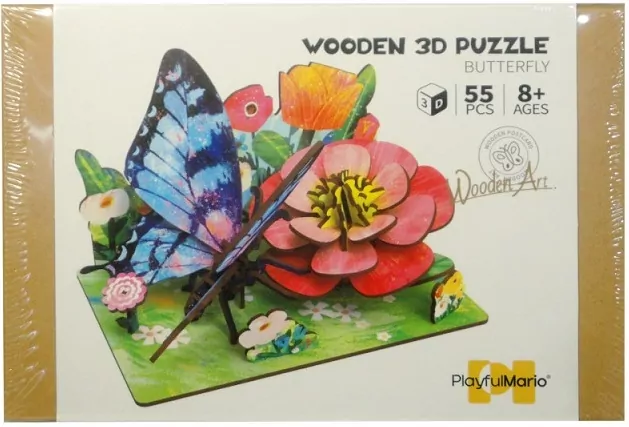 Puzzle drewniane DIY scena łąka 3D - tantis.pl