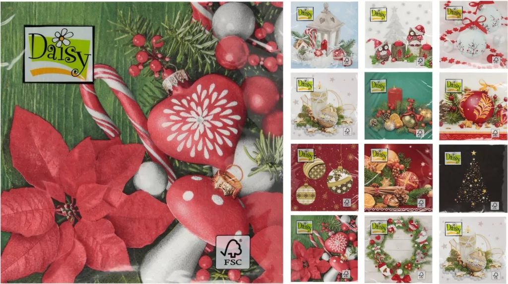 Serwetki papierowe Gwiazdka 33x33 cm 20 szt - tantis.pl