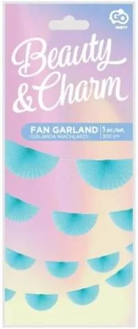 Girlanda PB&C Wachlarze błękitna 300cm - tantis.pl