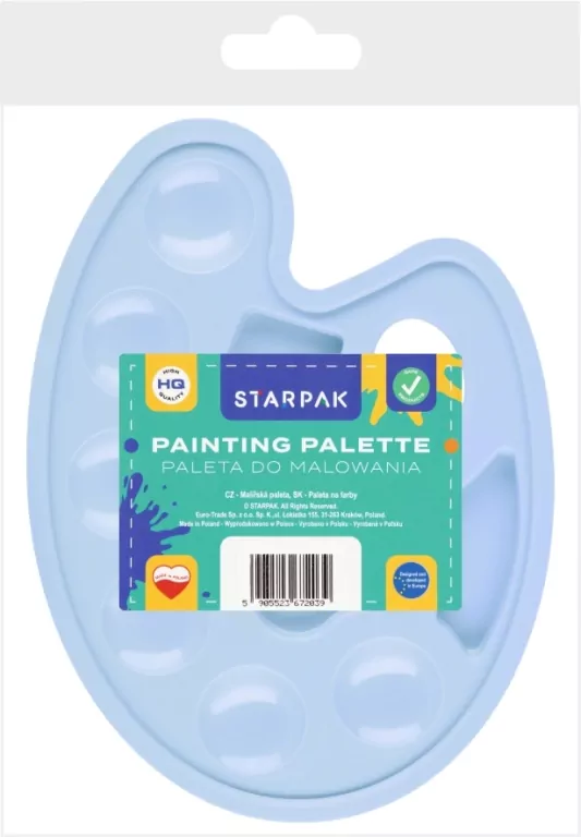 Plastikowa paleta do farb pastel niebieski - tantis.pl