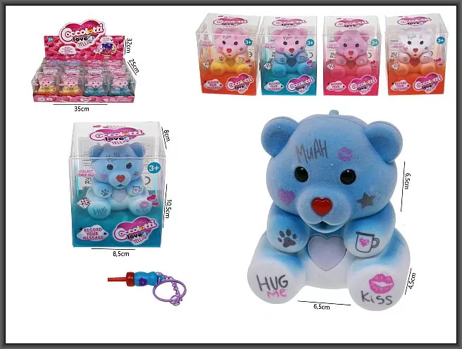 Miś nagrywający i powtarzający dźwięki. 8 cm Mix - tantis.pl
