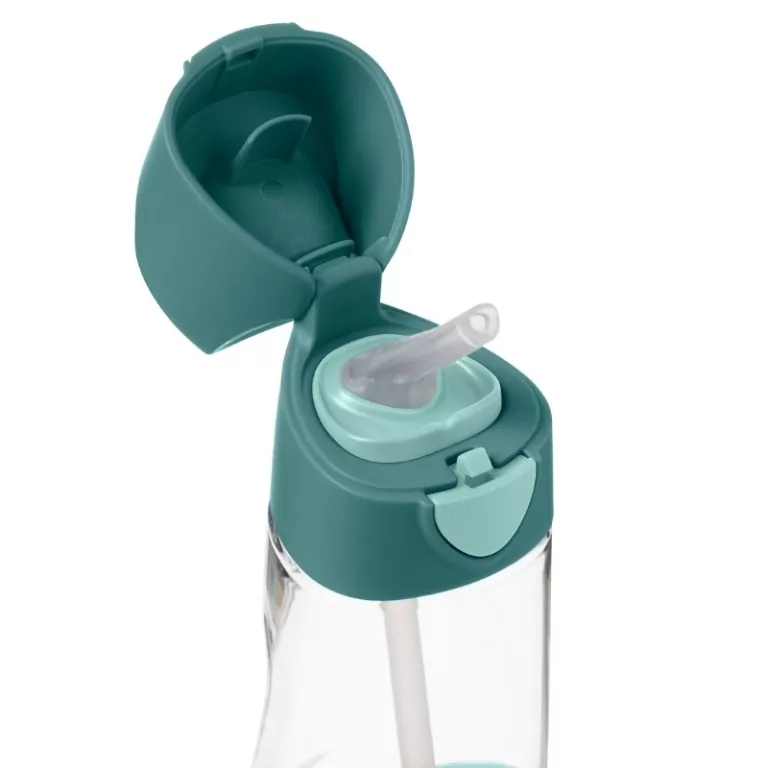 B.Box. Bidon tritanowy ze słomką. 450 ml. Emerald Forest - tantis.pl