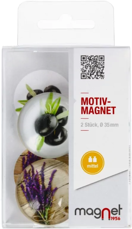 Magnes szklany Oliwka/Lawenda Kopuła, 3,5 cm - tantis.pl