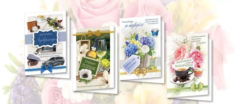 Karnet B6 z nalepkami Życzenia (10szt) MIX - tantis.pl