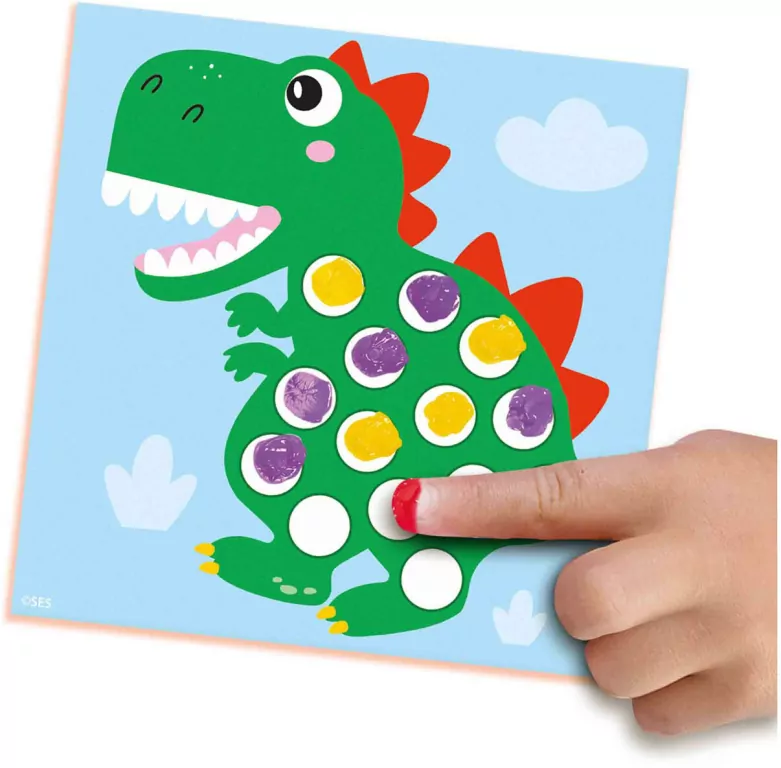 Dinozaury. Malowanie palcami - tantis.pl
