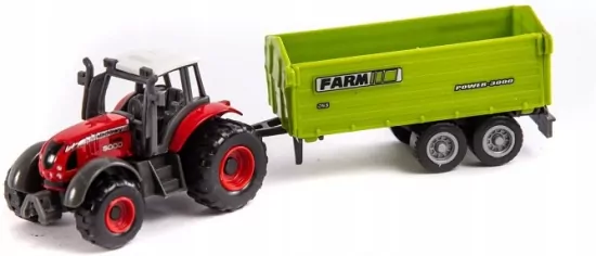 Traktor z przyczepą, mały