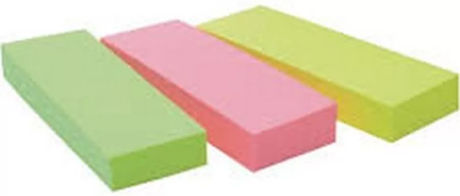 Znaczniki POST-IT (671/3), papier, 26x76mm, 3x100 kart., mix kolorów - tantis.pl