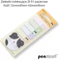 Zakładki indeksujące 12x45mm, 6x20 sztuk, papierowe - tantis.pl