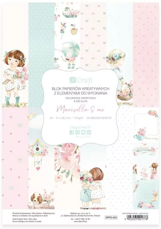 Blok papierów A4 20ark Marisella&me - tantis.pl