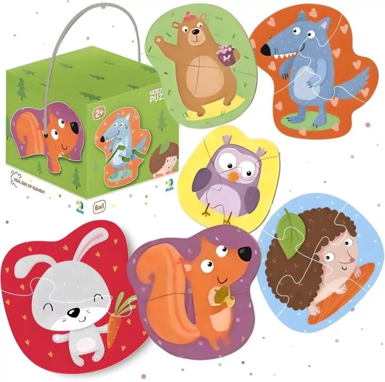 DODO. Puzzle 2-3-4.  Zwierzęta leśne - tantis.pl