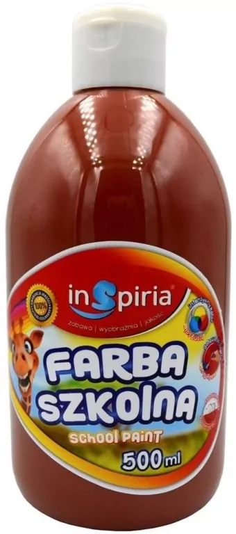Farba szkolna brązowa 500ml - tantis.pl