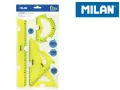 Zestaw linijek żółty 4 sztuki MILAN - tantis.pl