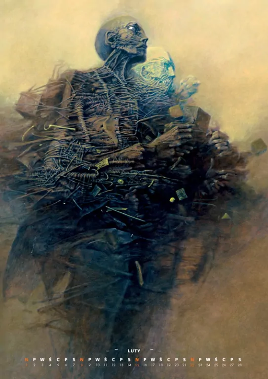 Kalendarz 2026 - Beksiński wzór 8 A3 - tantis.pl