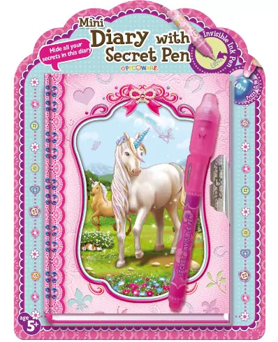 Pamiętnik z niewidzialnym długopisem Jednorożce - tantis.pl