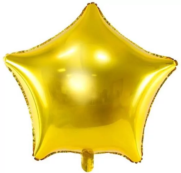 Balon foliowy. Gwiazdka złota 48cm - tantis.pl