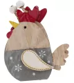 Kura zawieszka drewniana szara 2szt 9cm - tantis.pl