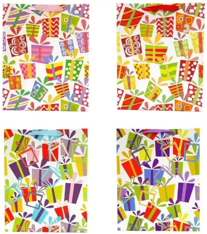 Torebka prezentowa "prezenty" 1340A 31x42x12cm p12, cena za 1szt - tantis.pl