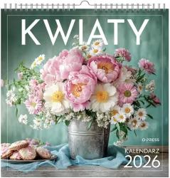 Kalendarz 2026 Wieloplanszowy Kwadrat Kwiaty