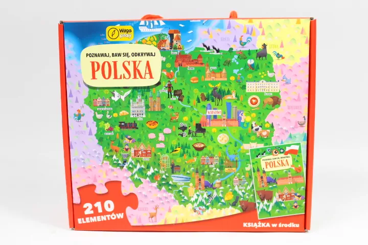 Książka i puzzle. Poznawaj, baw się, odkrywaj Polska, 210 elementów - tantis.pl