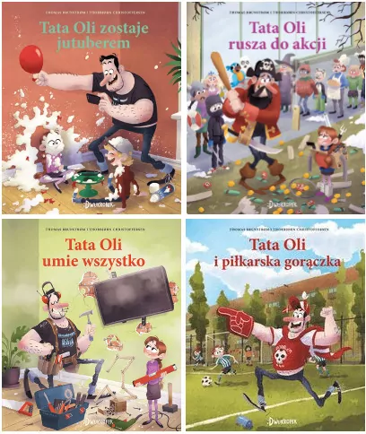 Pakiet: Tata Oli zostaje jutuberem /  Tata Oli rusza do akcji /  Tata Oli umie wszystko / Tata Oli i piłkarska gorączka. Tata Oli - tantis.pl