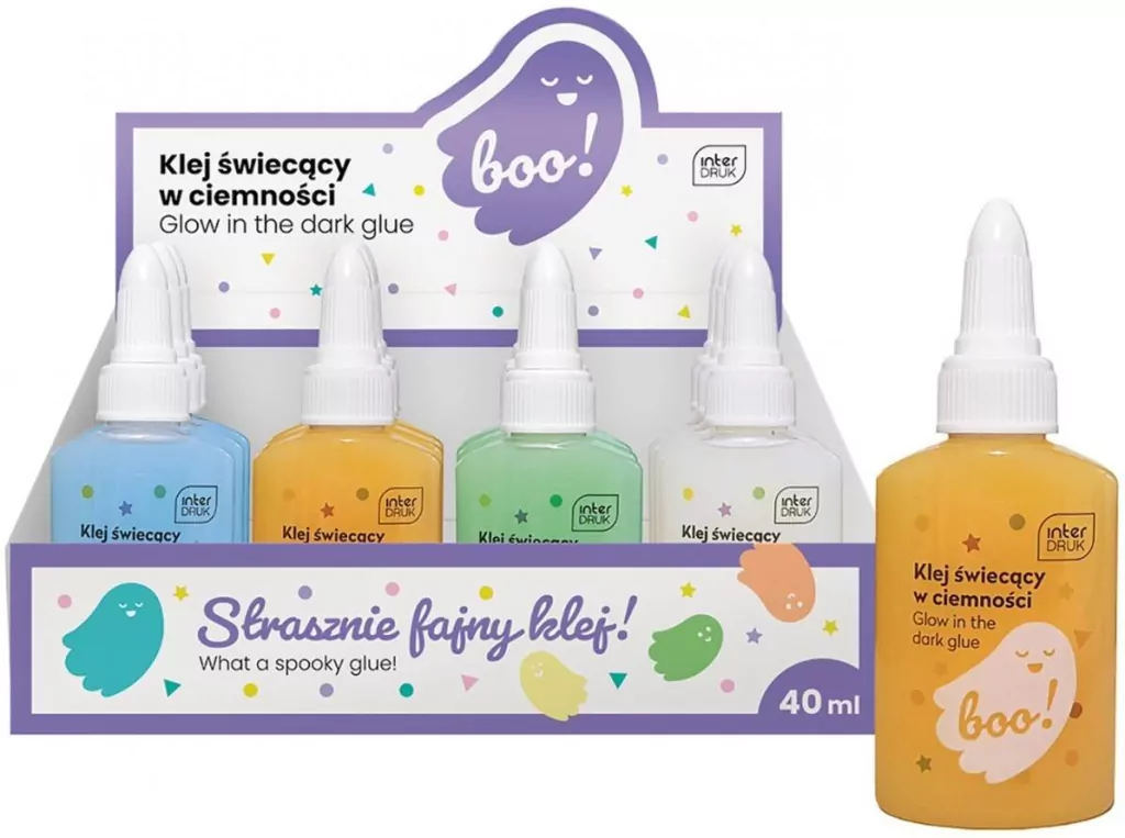 Klej świecący w ciemności BOO 40ml (12szt) - tantis.pl