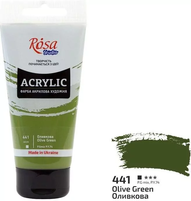 Farba akrylowa olive green 441 75ml - tantis.pl