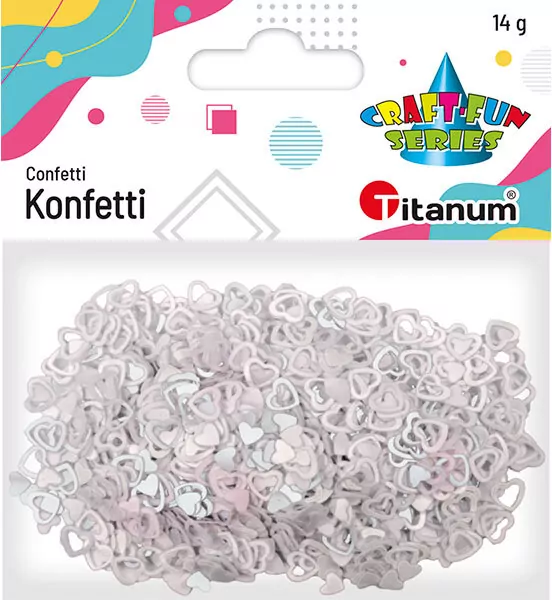 Konfetti Serca puste 7mm i pełne 5mm perłowe 14g - tantis.pl