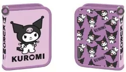 Piórnik dwuklapkowy bez wyposażenia Kuromi violet