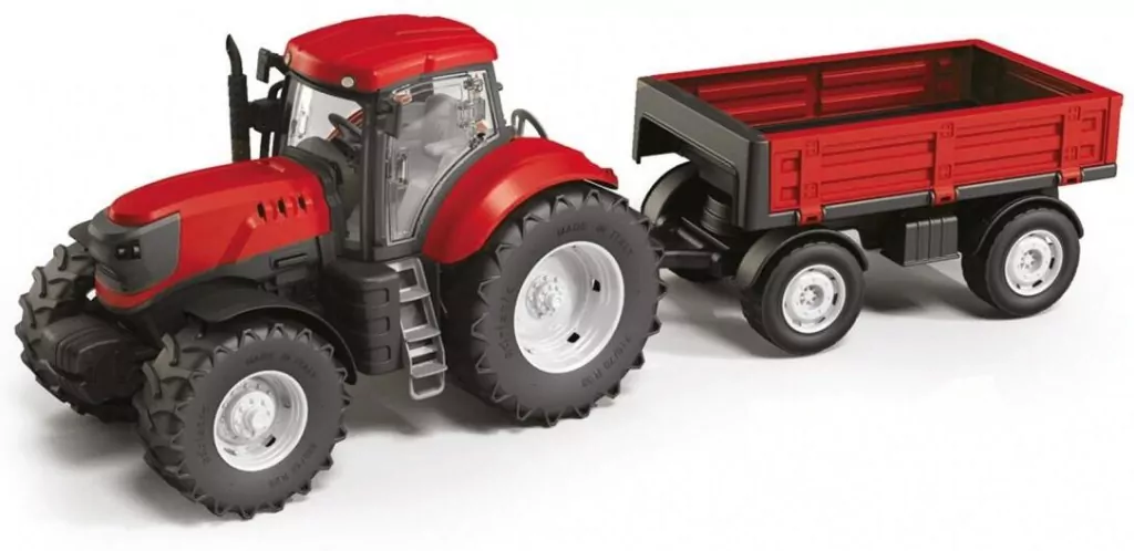 Traktor Adriatic z przyczepą czerwony - tantis.pl