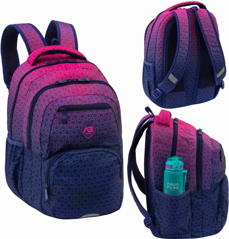 Plecak Hexagon Pink Ombre ASTRA - tantis.pl