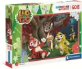 Clementoni. Puzzle 60. Maxi Super Kolor Leo i Tig - tantis.pl